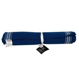 NWT Williams Sonoma Open Kitchen Table Runner Blue 100% Cotton 16" x 108” Stripe